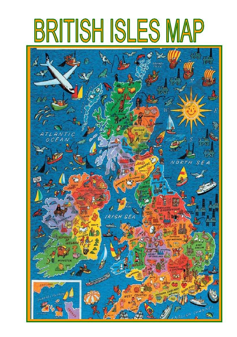 Maps-British Isles map worksheet