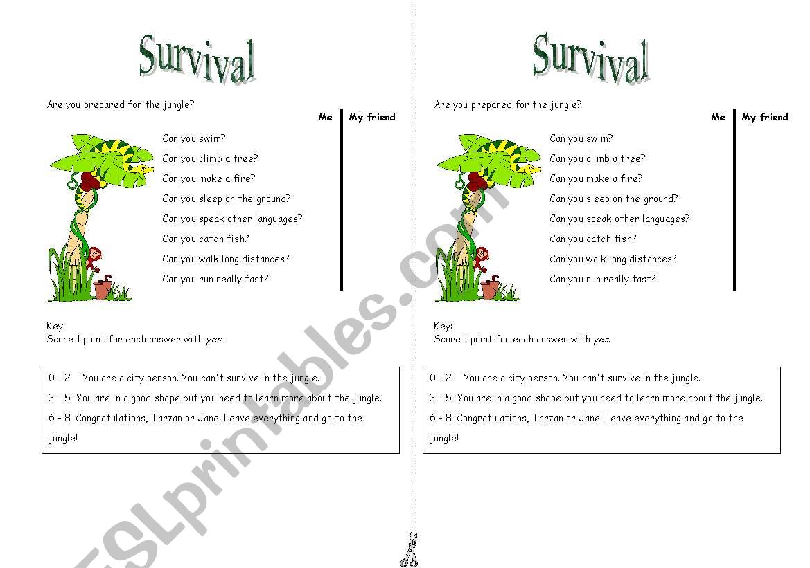 Survival - Are you prepared for the jungle?