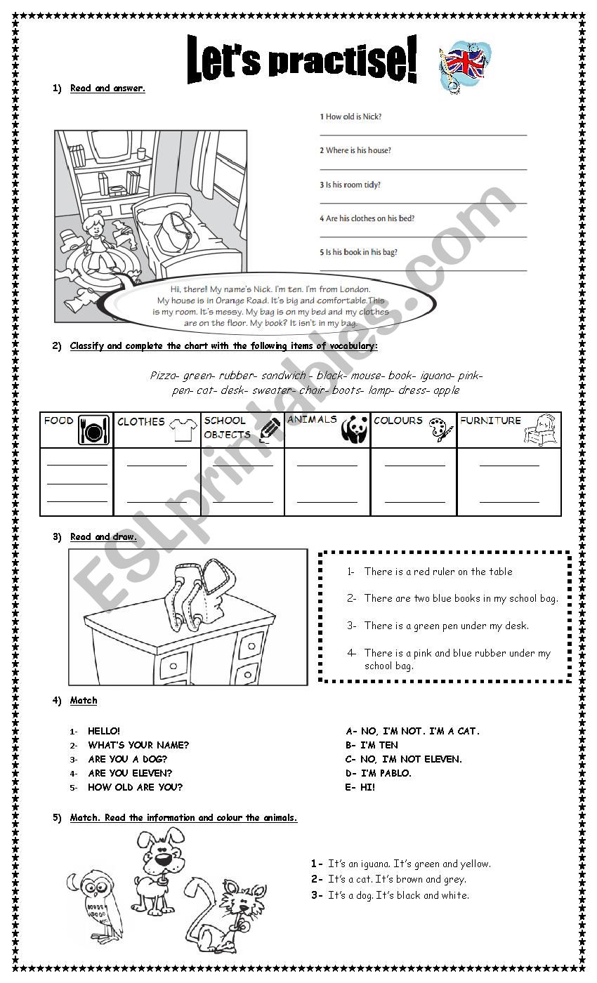 LETS PRACTISE!  worksheet