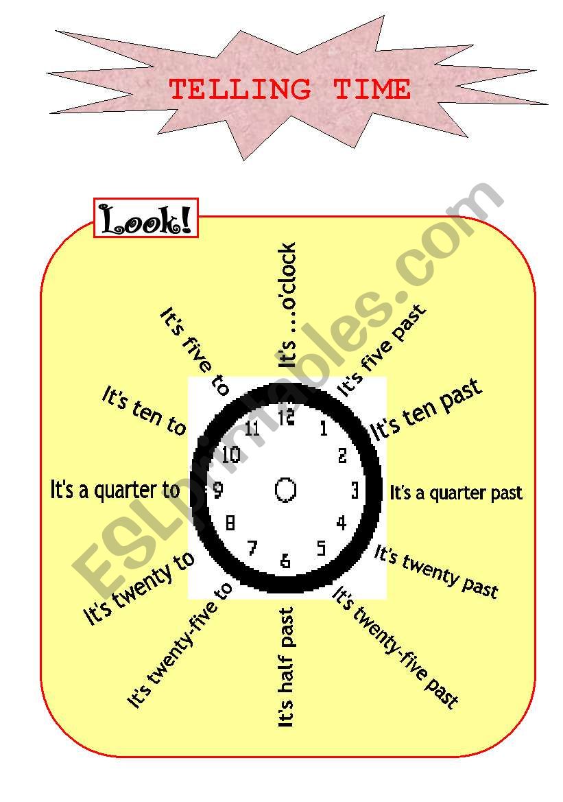 Telling Time worksheet