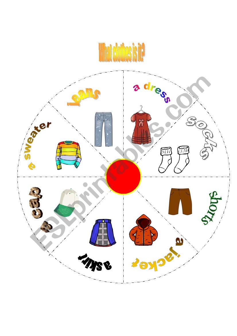 Clothes worksheet