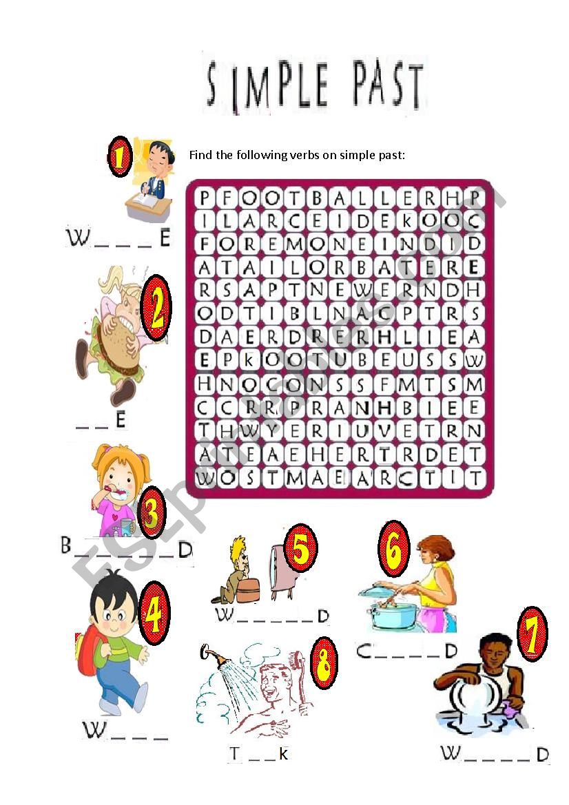 Simple past worksheet