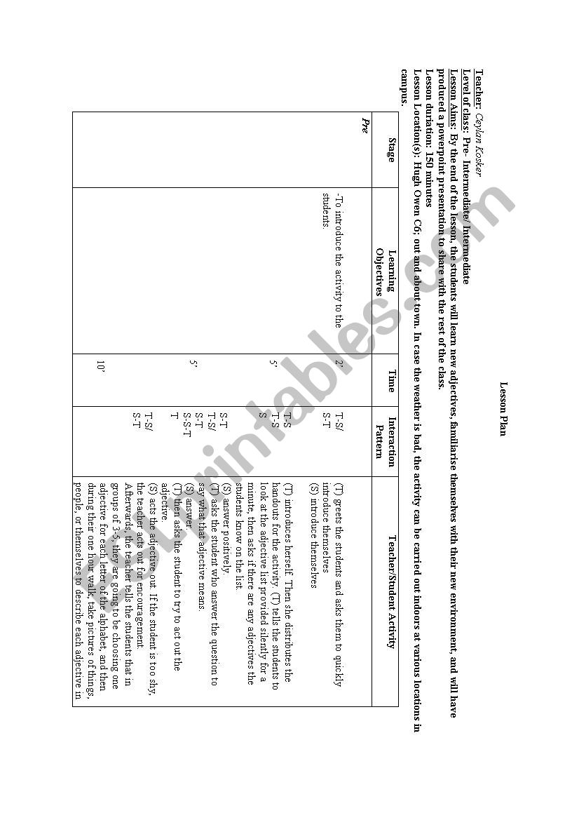 Adjective Hunt Worksheet