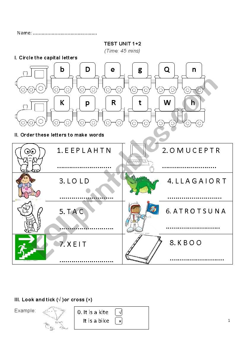 school things and toys worksheet