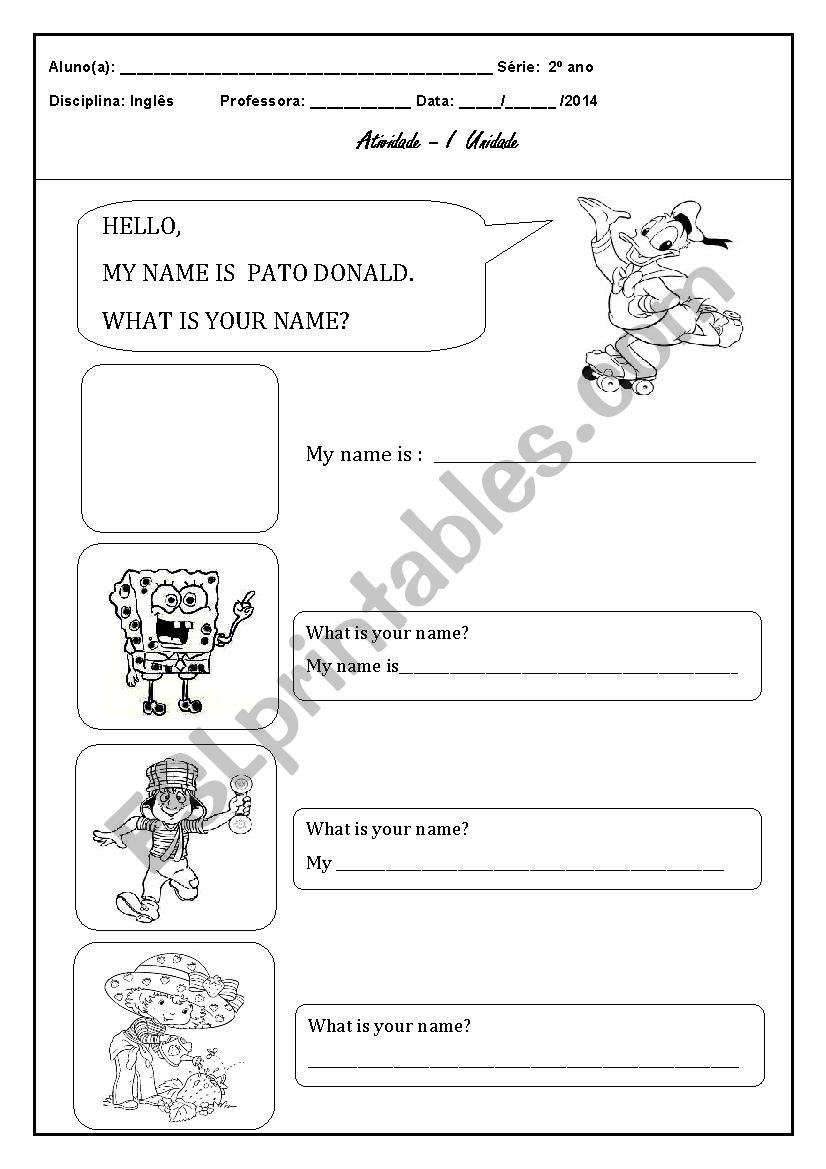 Activity worksheet