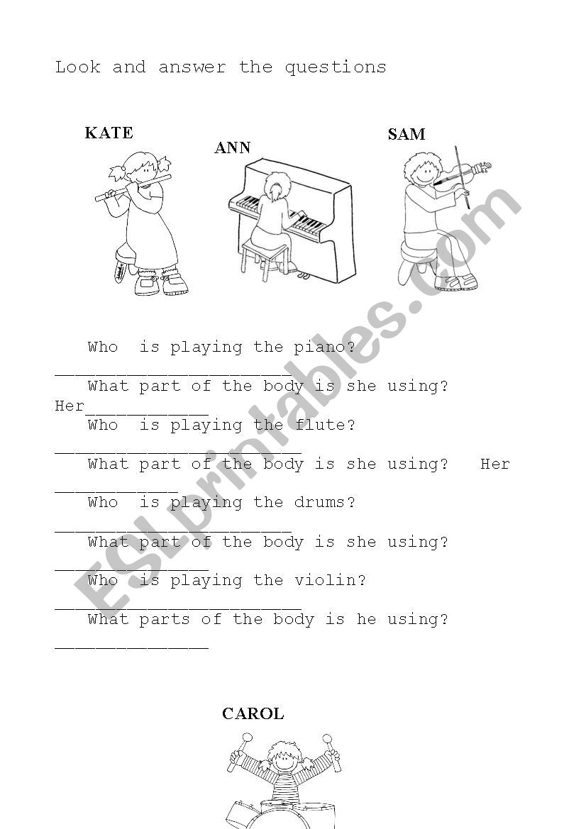 use what and who worksheet