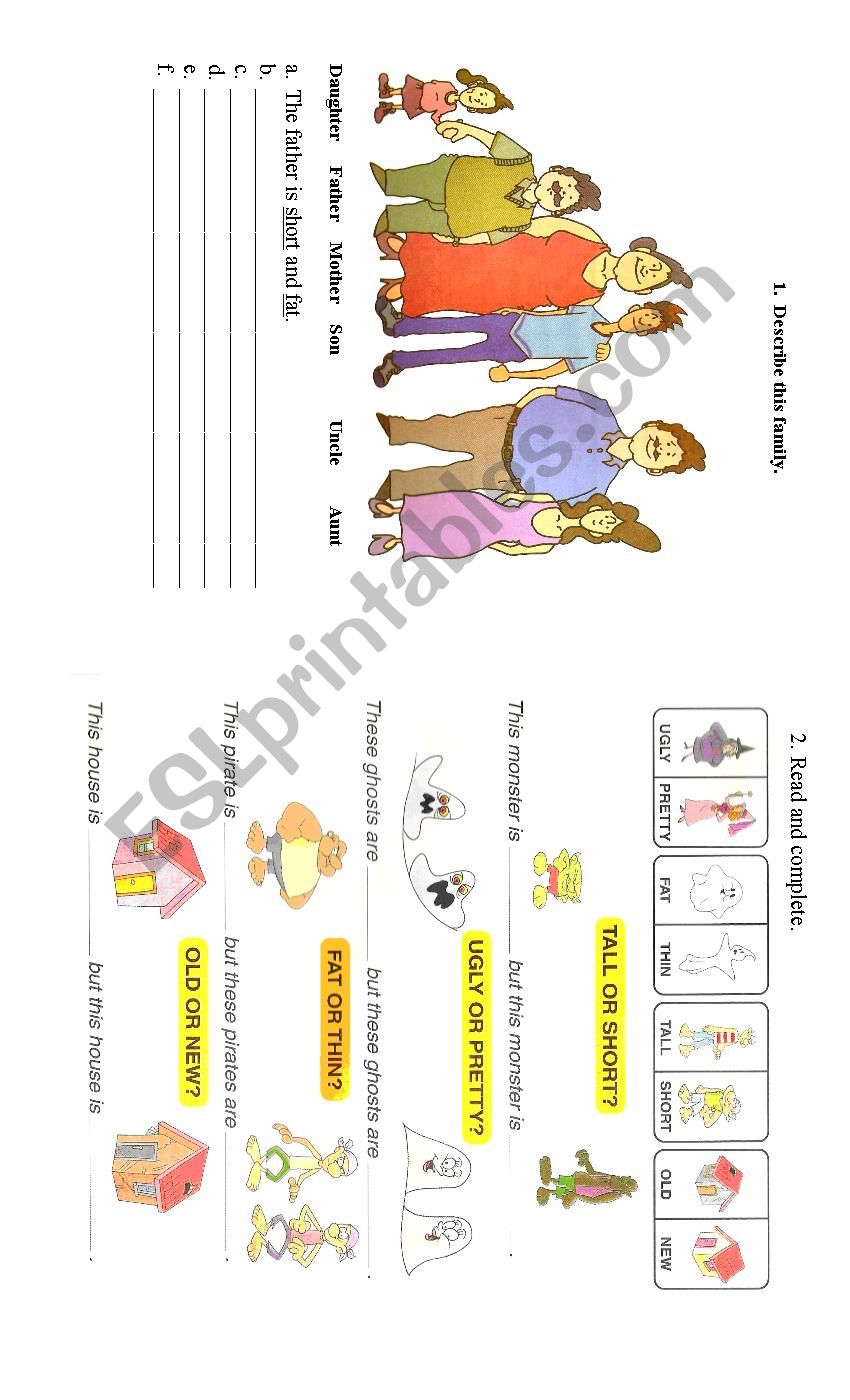 Opposite Adjectives worksheet