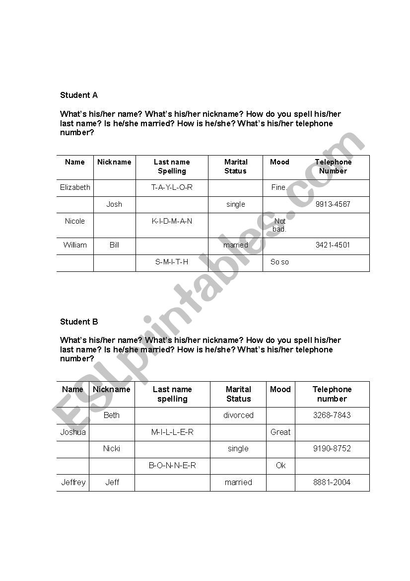 Questions with the verb to be worksheet