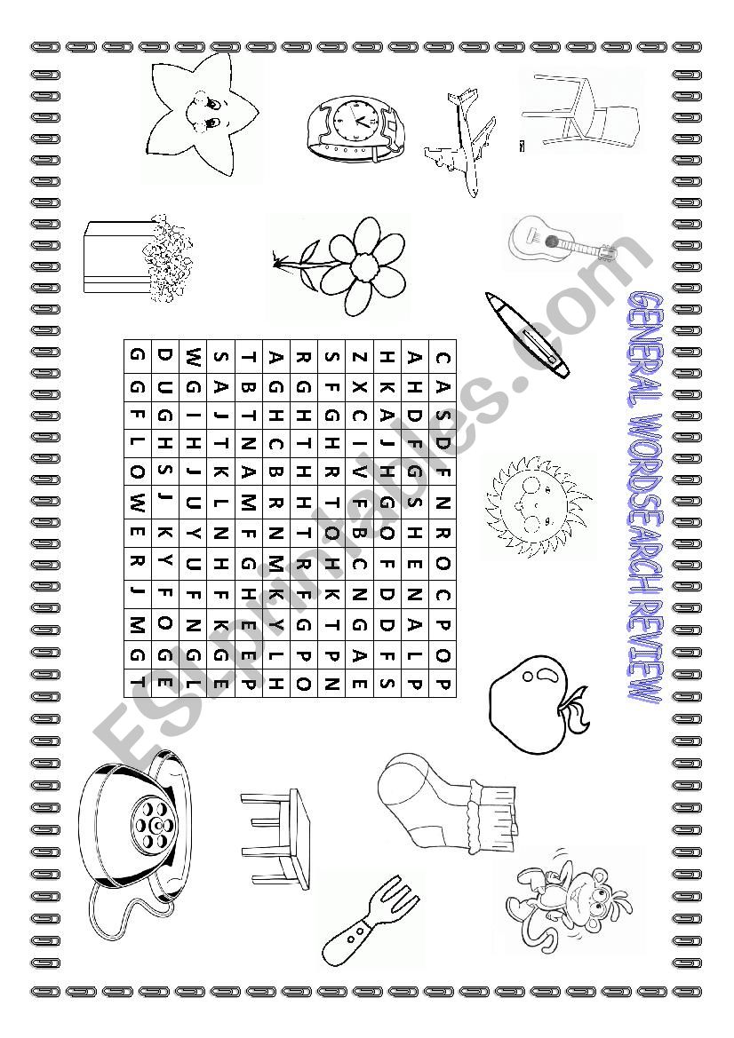 GENERAL WORDSEARCH worksheet