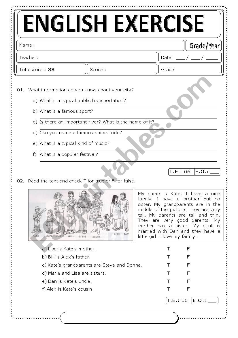 Grammar vocabulary exercises worksheet