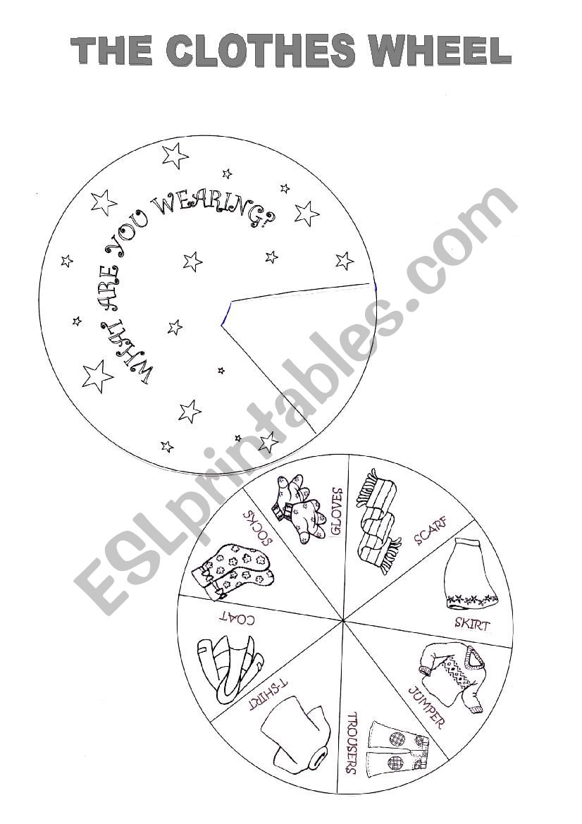 Clothes wheel worksheet