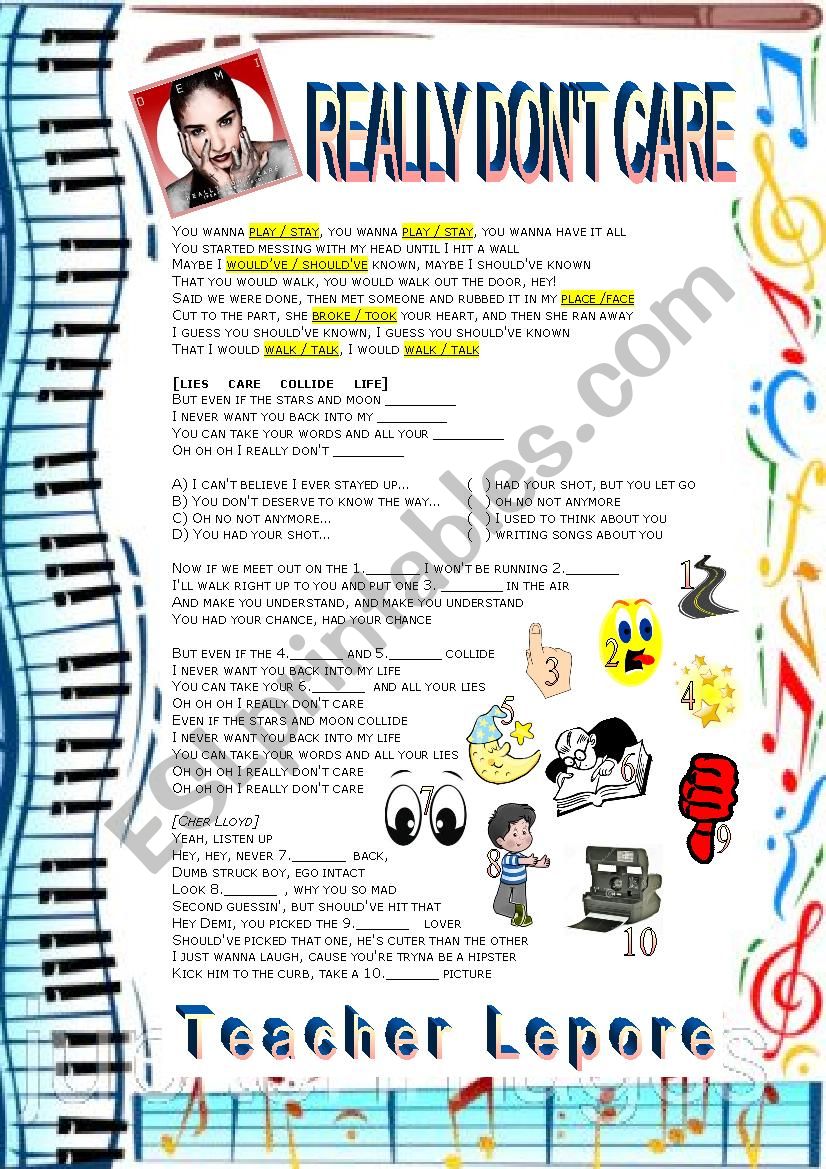 Demi Lovato - Really DonÂ´t Care 