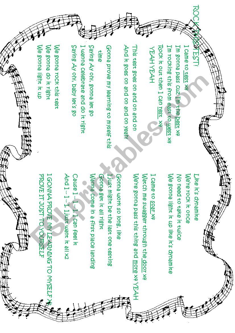 rock this test worksheet