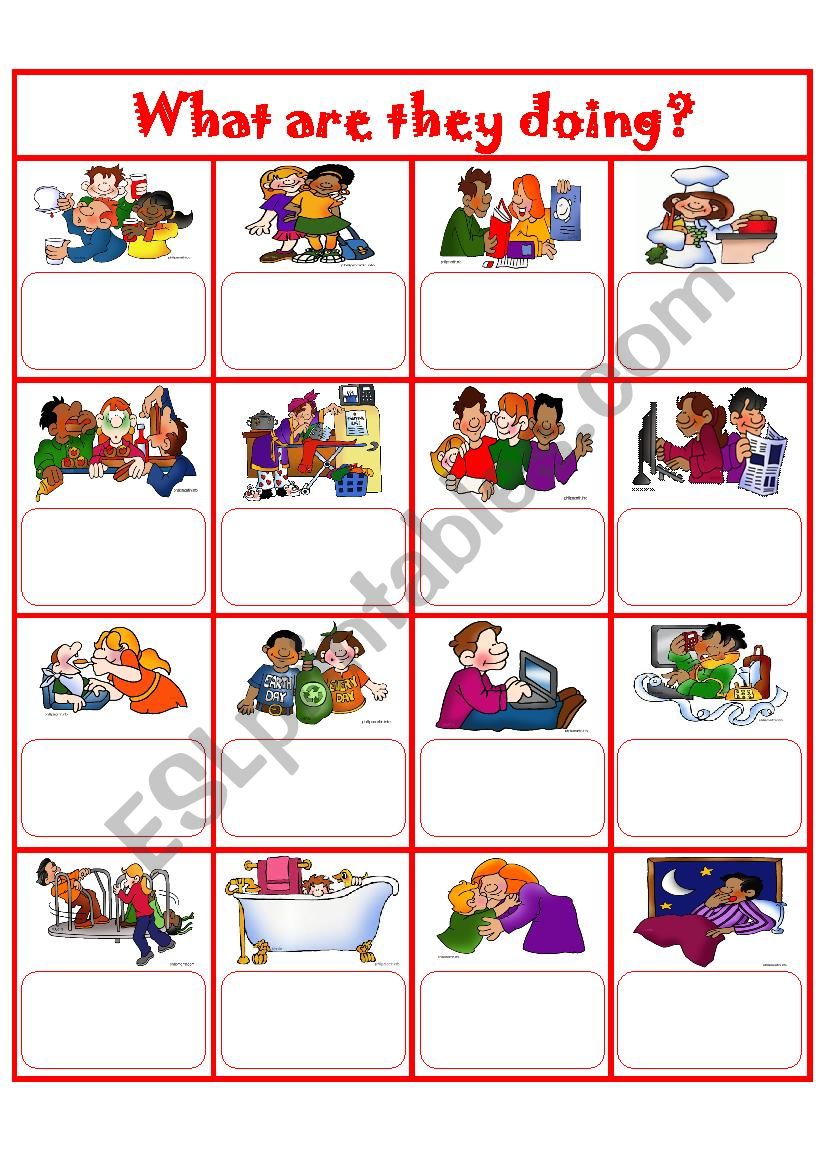 What are they doing? - Matching Game