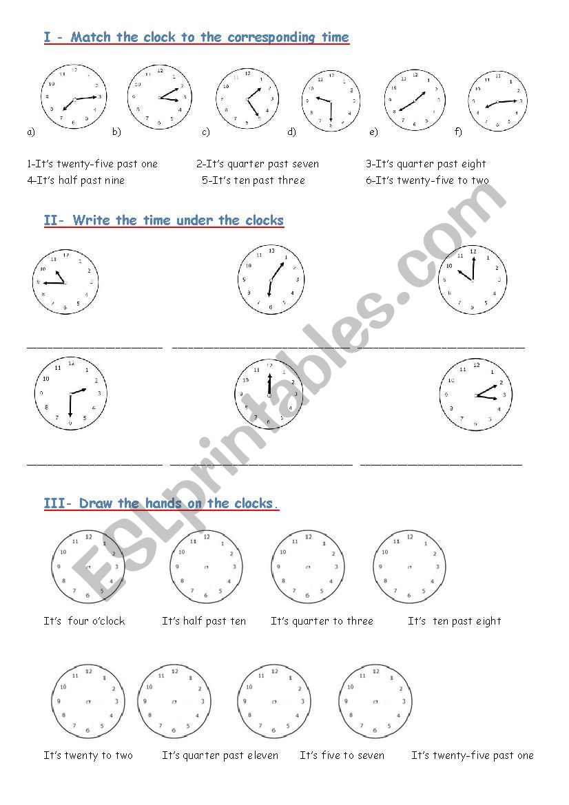 Worksheet on time worksheet