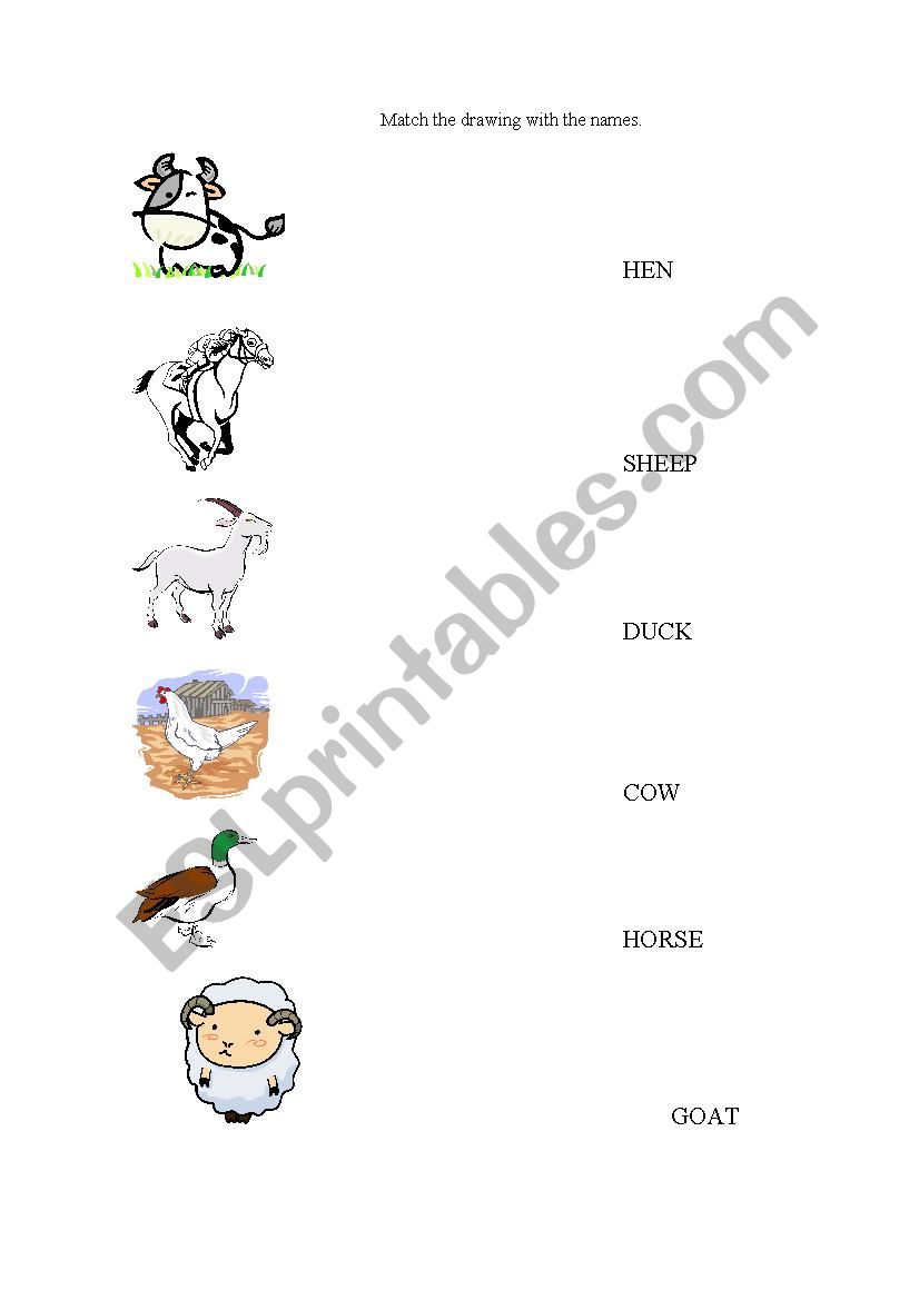 Farm Animals worksheet