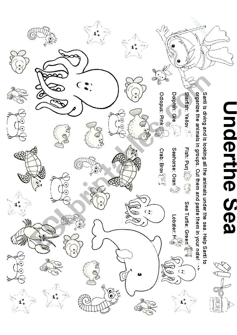 Under the sea worksheet