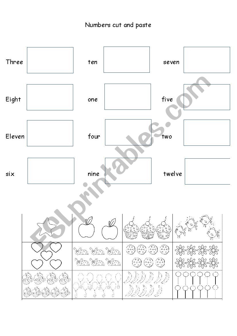 numbers worksheet