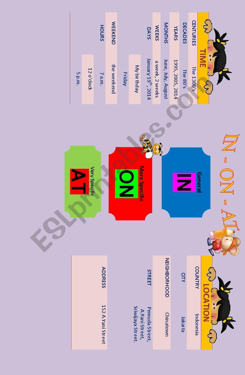 prepositions worksheet