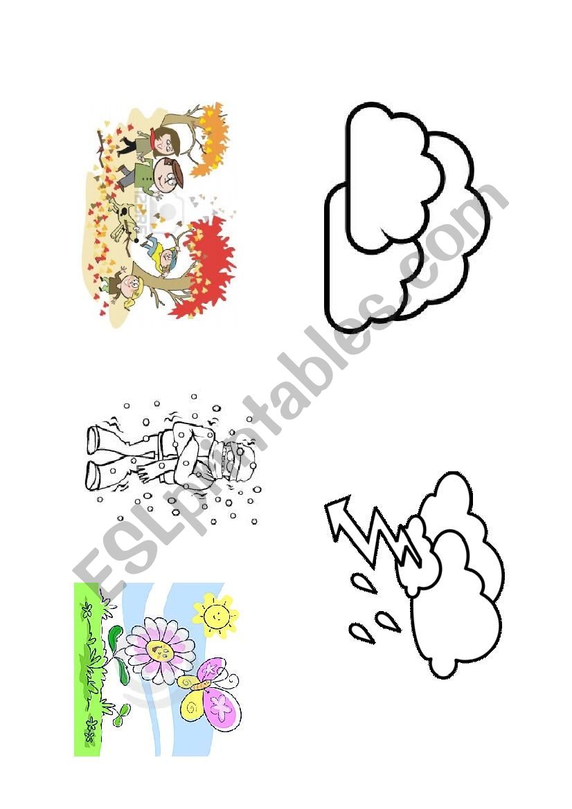 Weather and seasons pictures and vocabulary
