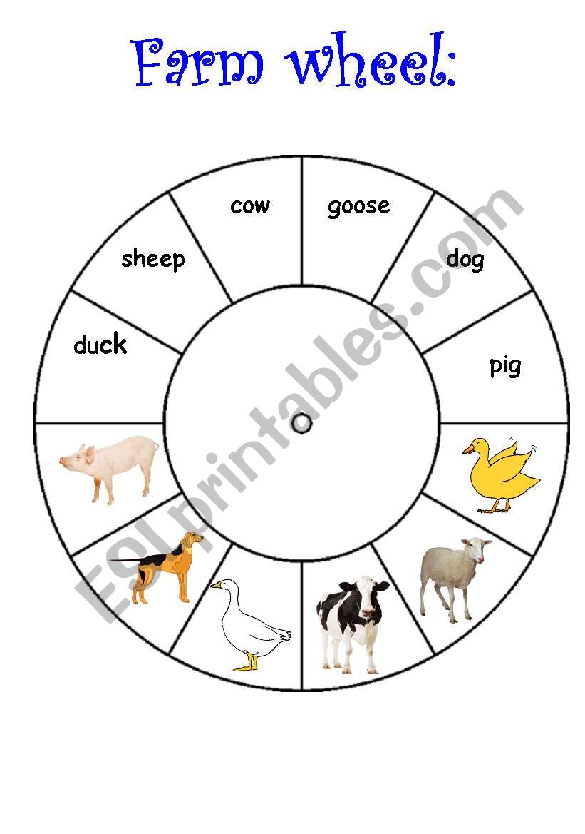 Farm Wheel worksheet