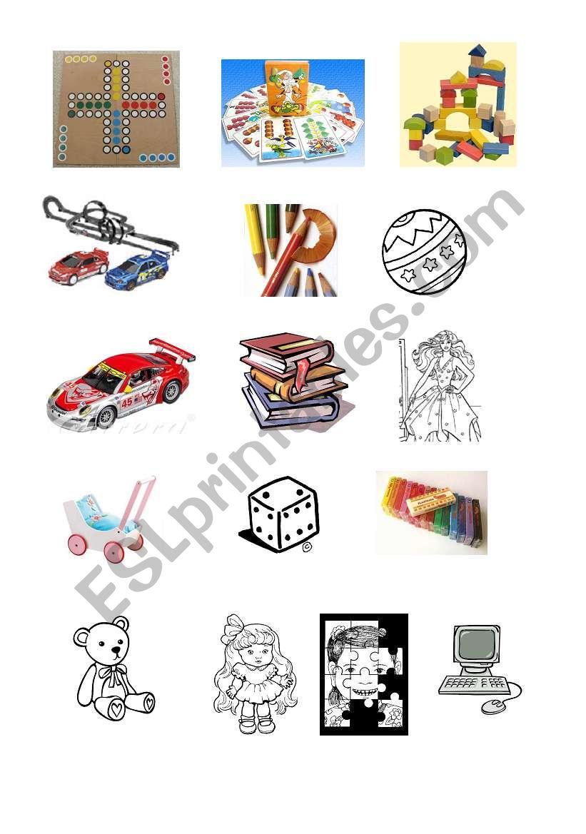 Toys worksheet