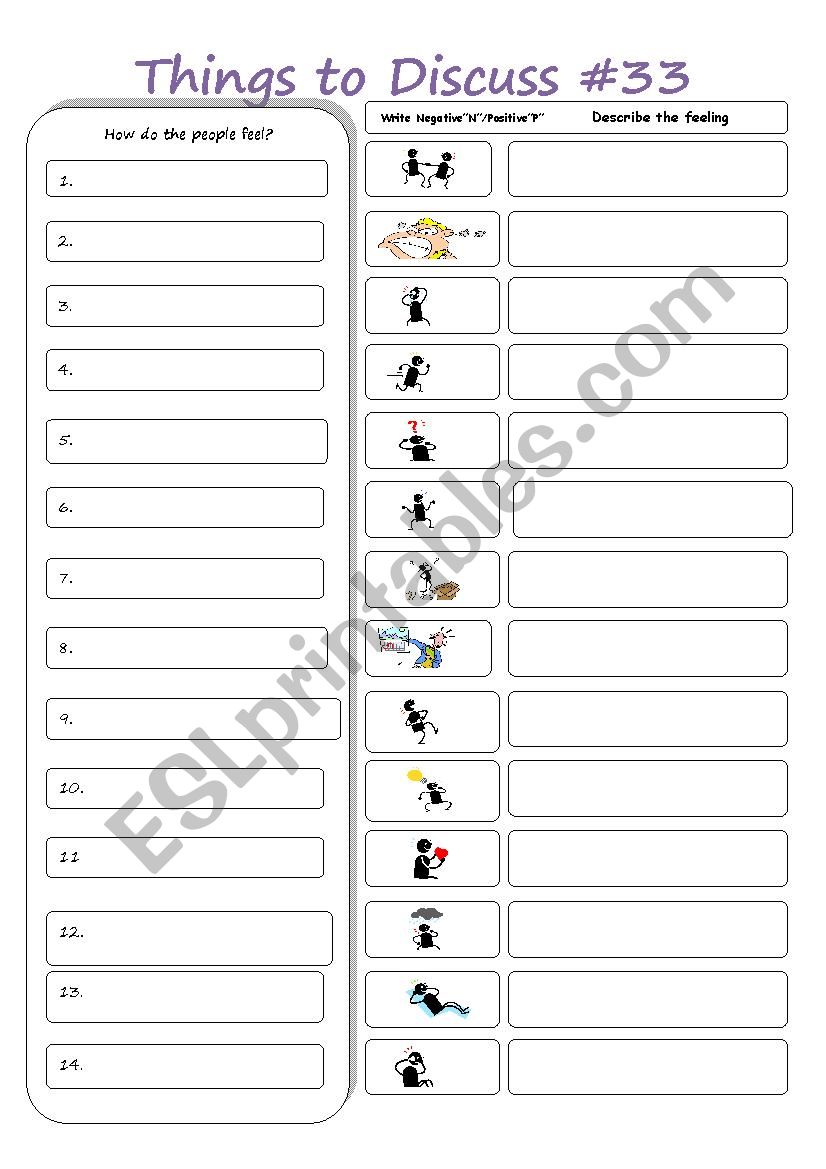 Things to Discuss # 33 worksheet