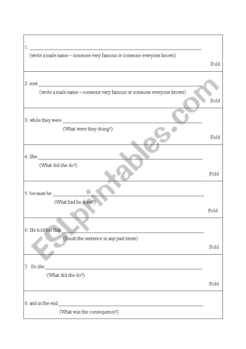 Consequences worksheet