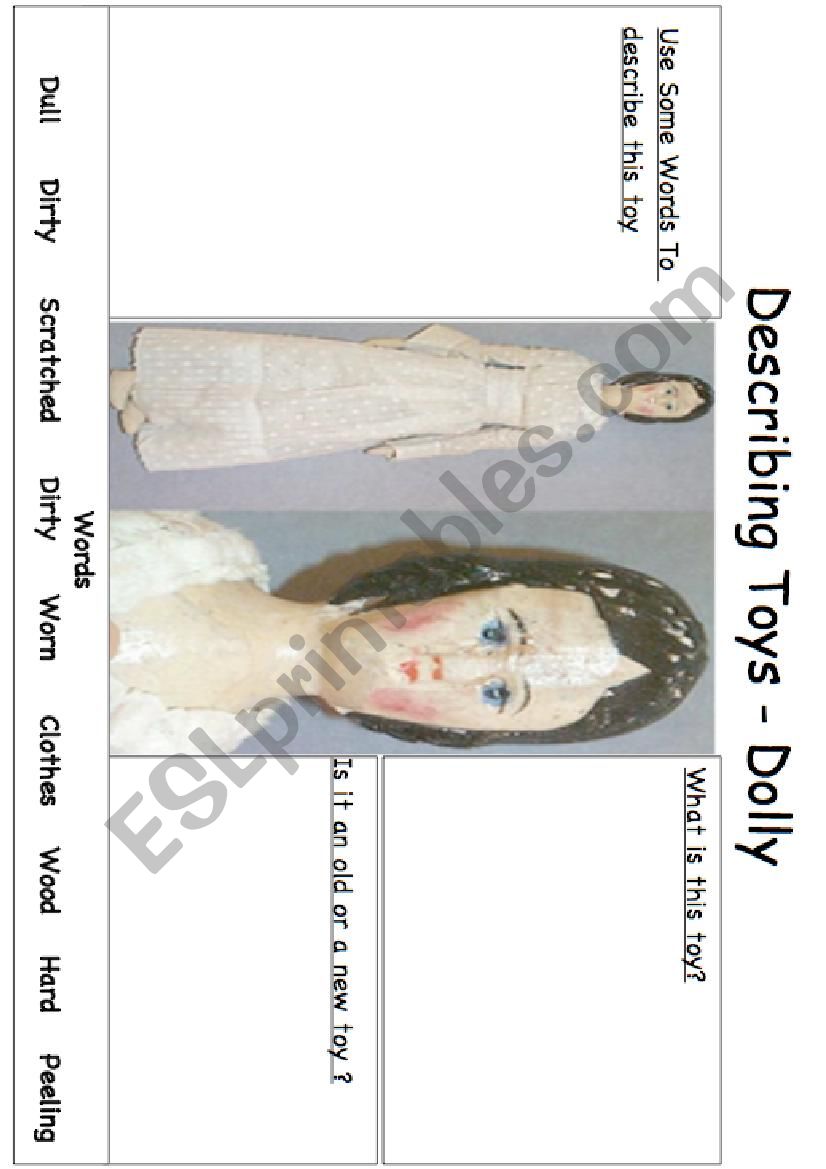 Decribing a doll worksheet