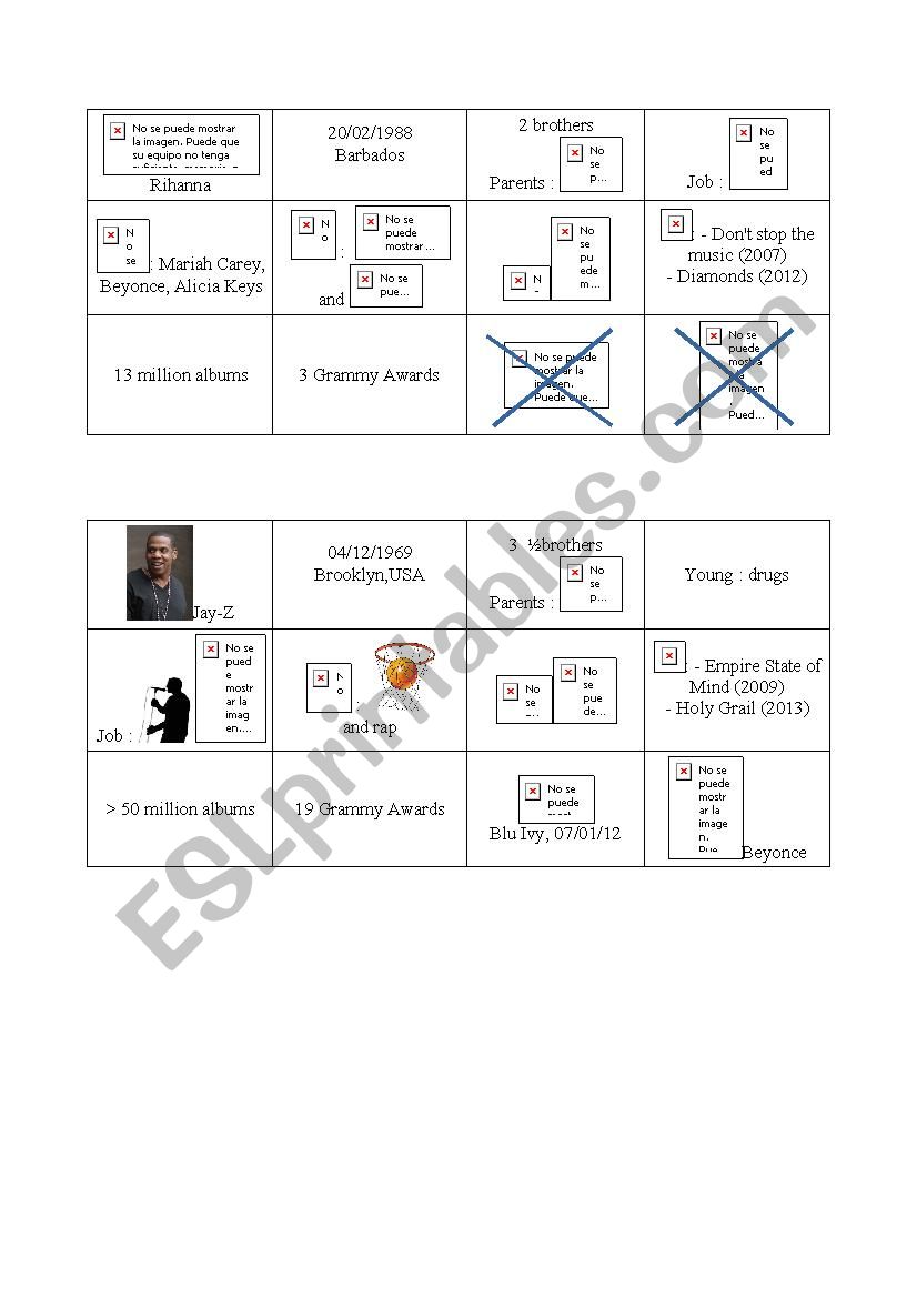 ID cards worksheet