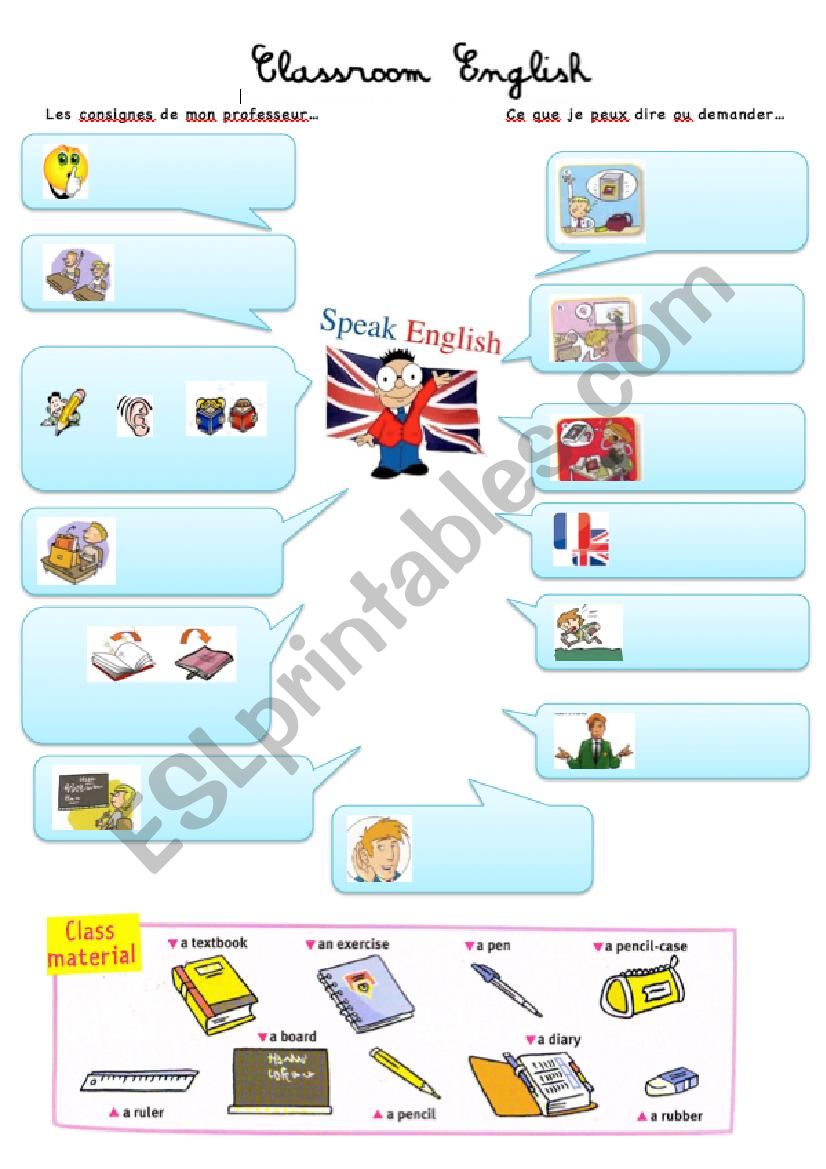 CLASSROOM ENGLISH  worksheet