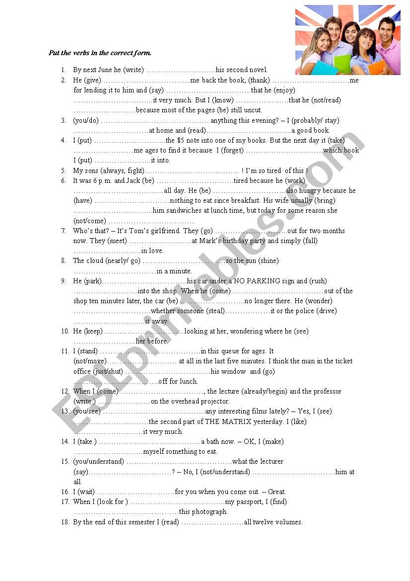 Tenses - revision worksheet