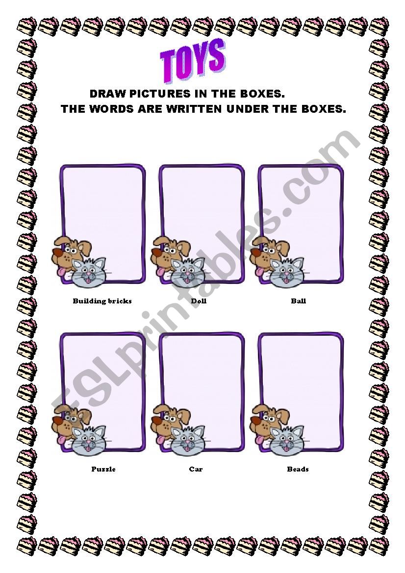 TOYS worksheet