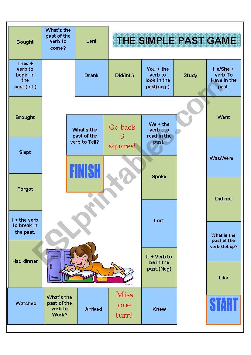 The Simple Past Game worksheet