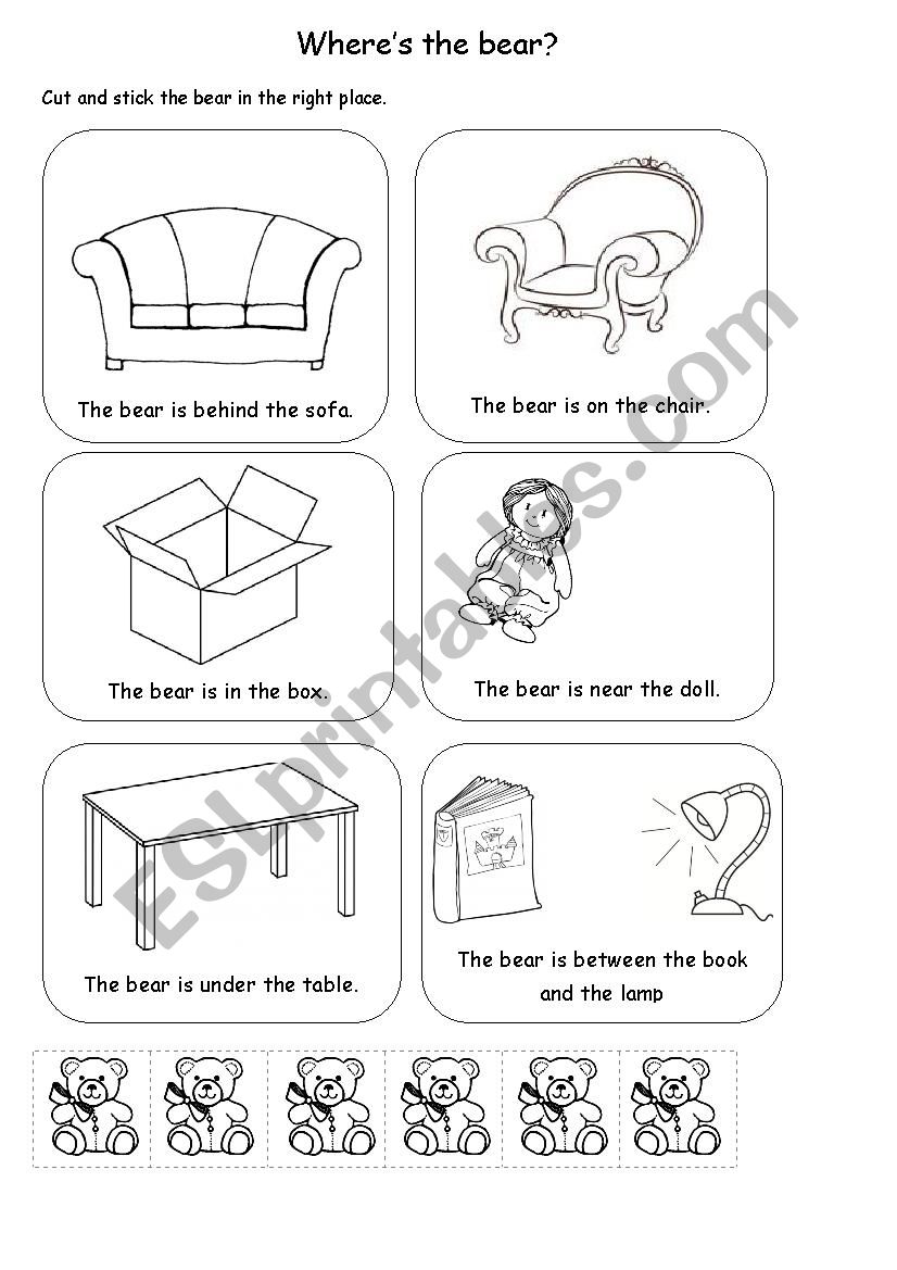 WhereÂ´s the bear? worksheet