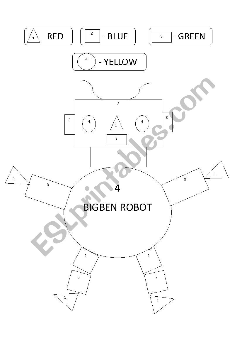 Colour and Shape worksheet