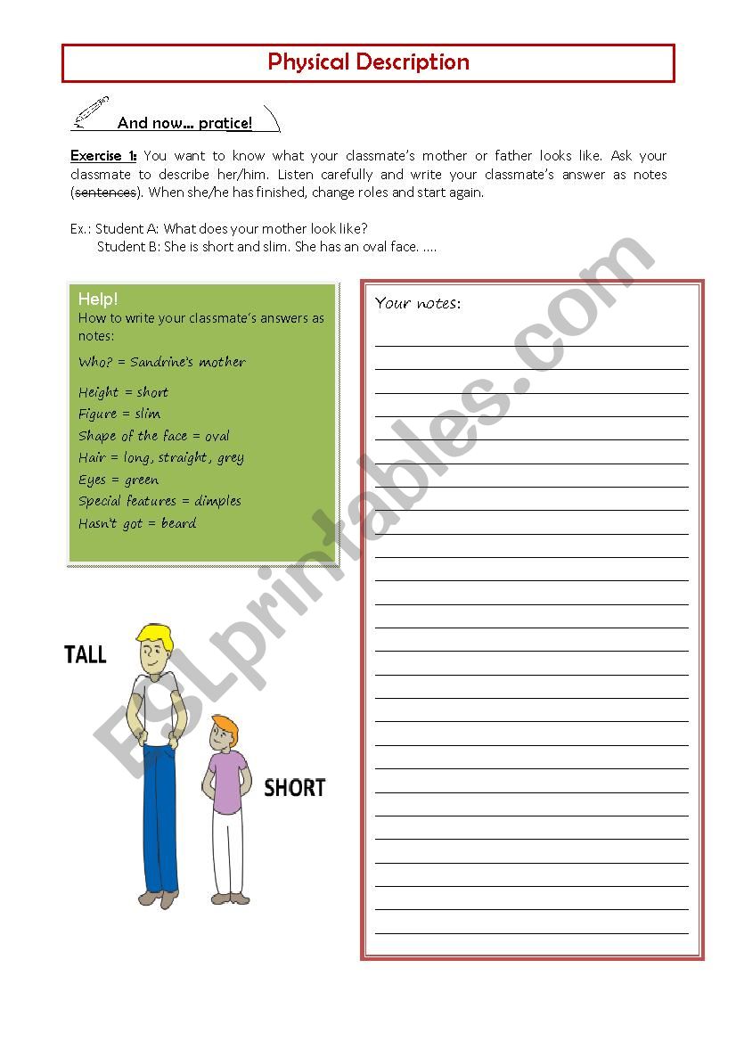 Physical Description - Practice/Exercise