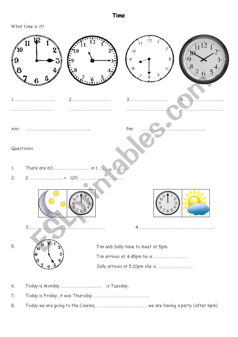 Time worksheet