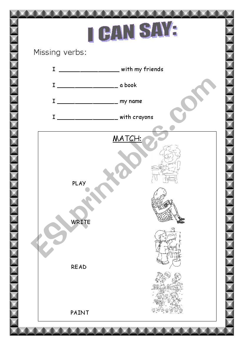 Verbs worksheet