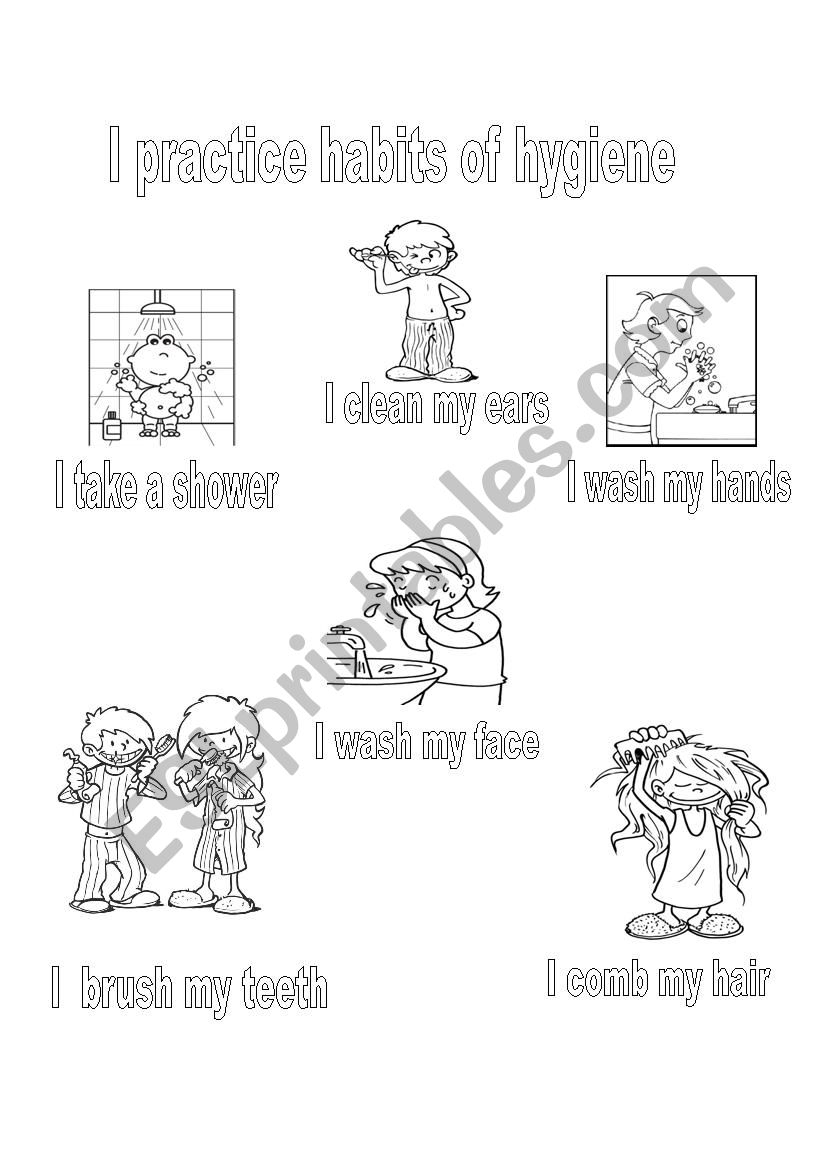 Habits of hygiene worksheet