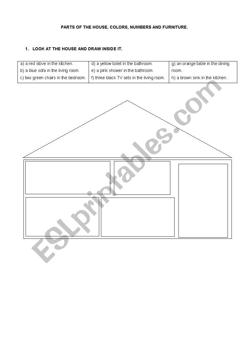 My house worksheet