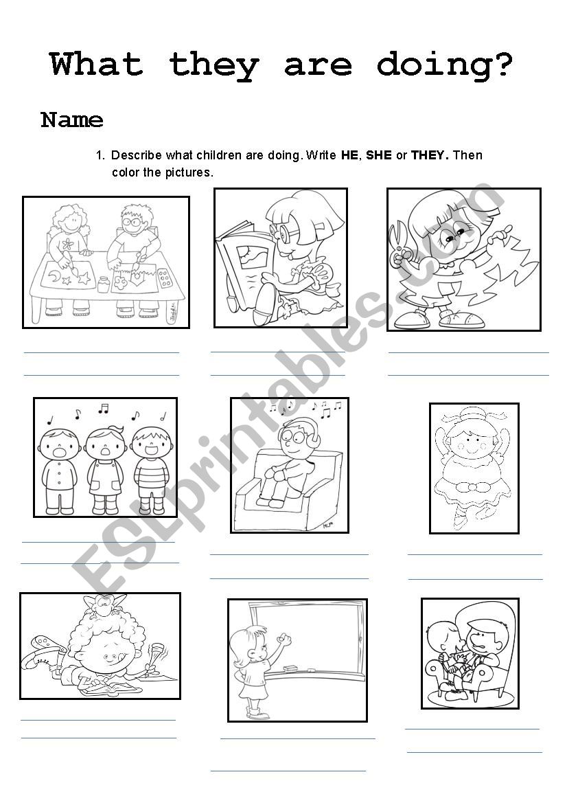 What they are doing? worksheet
