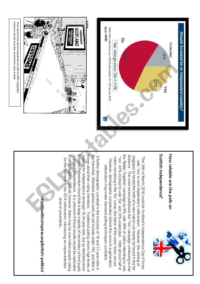 independence of scotland worksheet