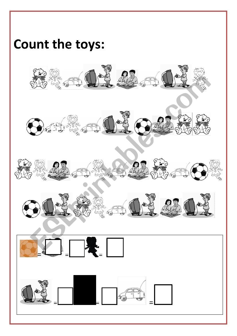 TOYS COUTING worksheet