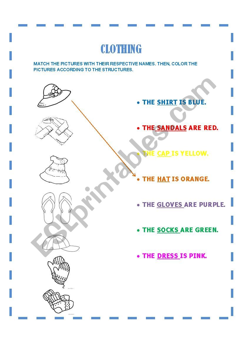 CLOTHING worksheet