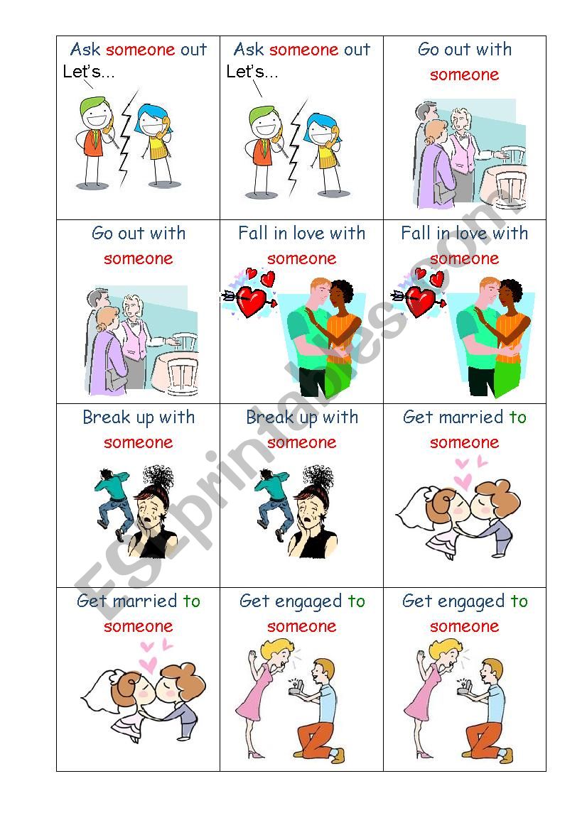 Relationship phrases worksheet