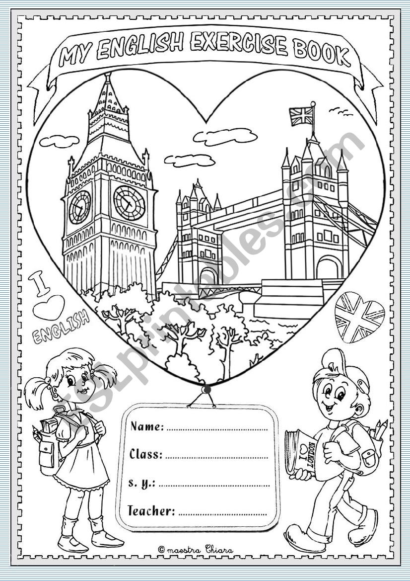  Cover English exercise book worksheet