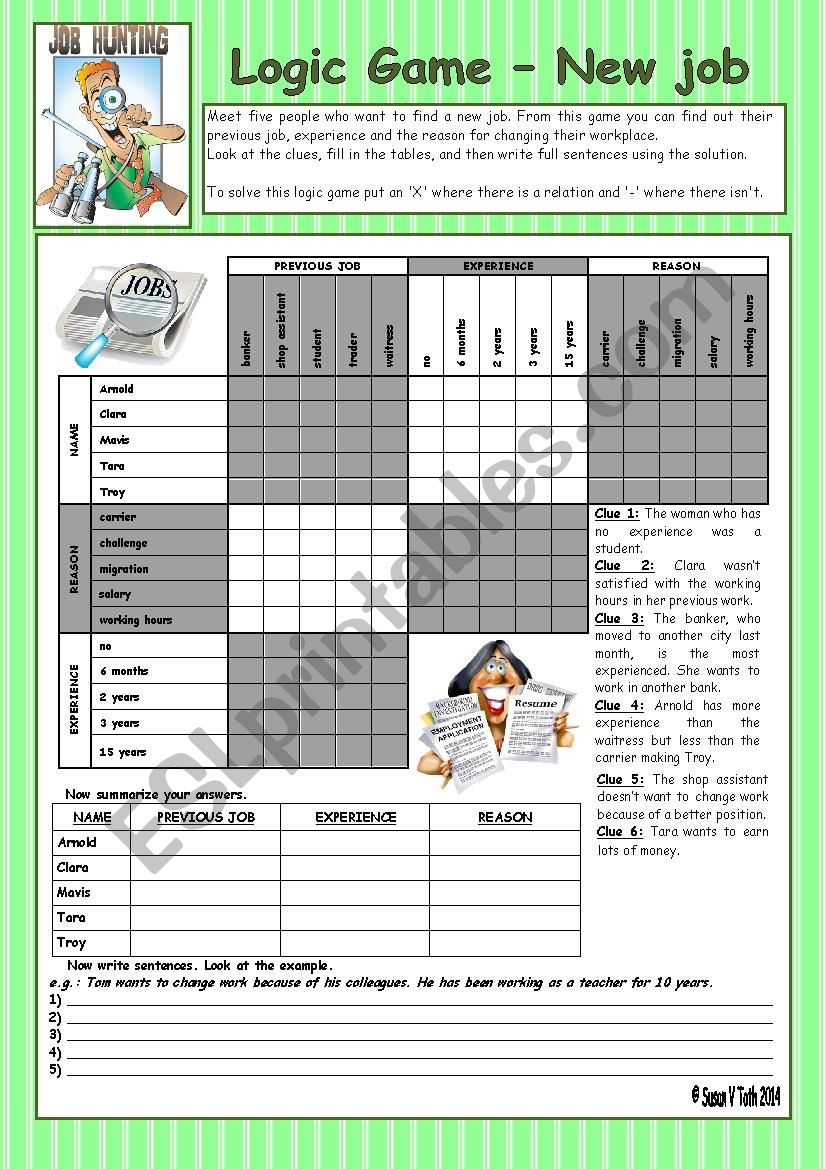 LOGIC GAME (62ND) - NEW JOB * WITH KEY