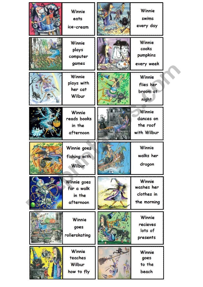 Winnies dominoes worksheet