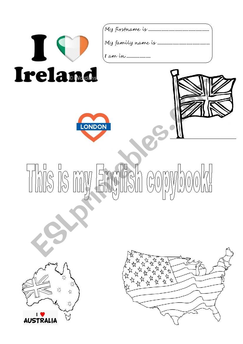 COPYBOOK COVER  worksheet
